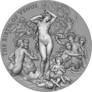 Republic of Cameroon 1 Kg Kilo / 32 oz BIRTH OF VENUS - Botticelli series CELESTIAL BEAUTY 10000 Francs Silver Coin 2023